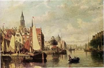 unknow artist European city landscape, street landsacpe, construction, frontstore, building and architecture. 119 Germany oil painting art